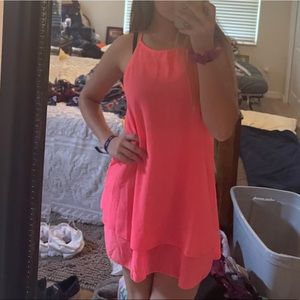 Medium Coral Beach cover up with open back